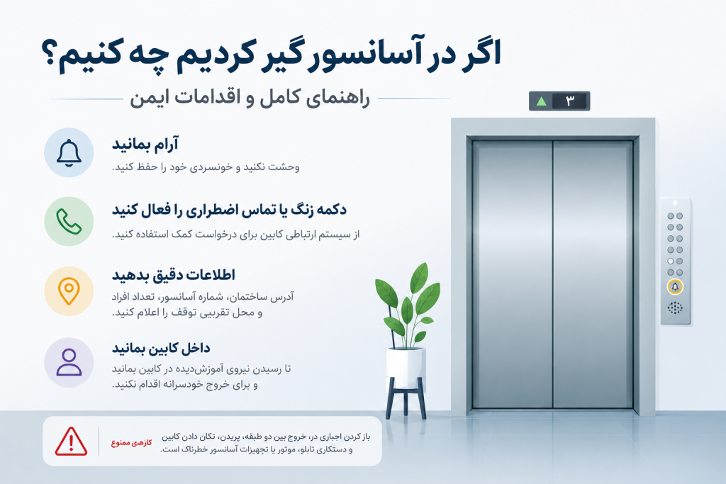 اگر در آسانسور گیر کردیم چه کنیم